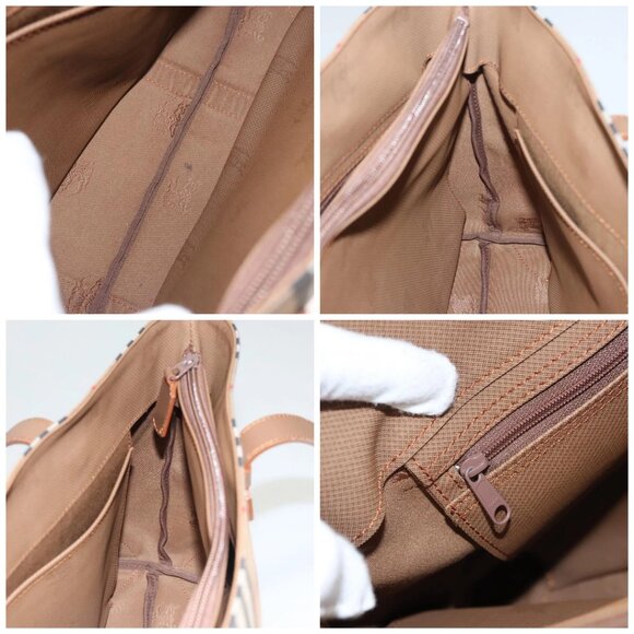 BURBERRY Nova Check Tote Bag Canvas Beige Auth 124112 - Picture 15 of 16